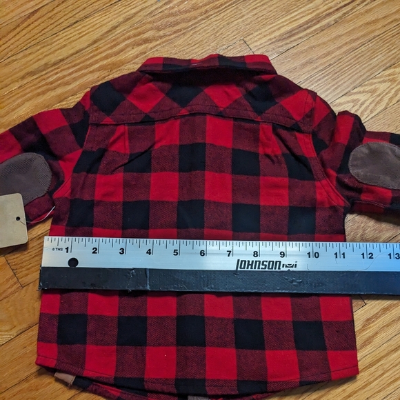 NWT Flannel Lumberjack Canadiana Button Up Shirt 6 - 12 months kids boys shirt - Picture 8 of 10